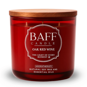 oak red wine soy wax luxury candle (three wick)