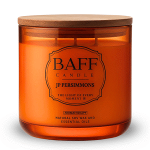 jp persimmons soy wax luxury candle (three wick)