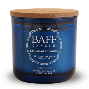 sandalwood musk soy wax luxury candle (three wick)