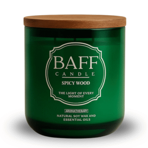 spicy wood soy wax luxury candle (three wick)