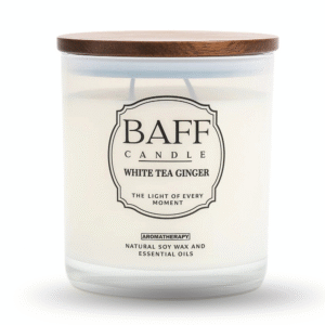 white tea ginger soy wax luxury candle (two wick)