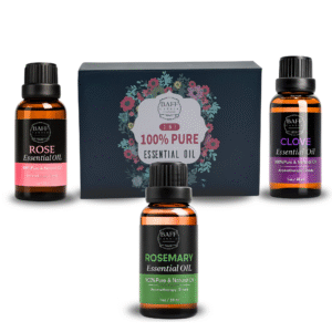 baff essential oil collection | clove | rose | rosemary . 100% pure & organic