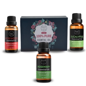 baff essential oil collection | rosemary | eucalyptus | rosewood – 100% pure & organic