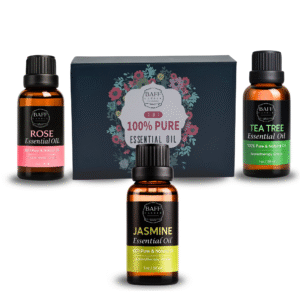 baff essential oil collection | tea tree | jasmine | rose – 100% pure & organic