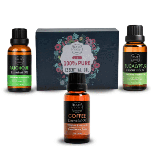 baff candle collection | patchouli essential oil | coffee essential oil | eucalyptus essential oil | pure & organic |