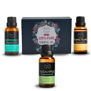 baff candle collection | peppermint essential oil | eucalyptus essential oil | ylang ylang essential oil | pure & organic