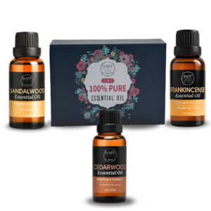baff candle collection | frankincense essential oil | cedarwood essential oil | sandalwood essential oil | pure & organic