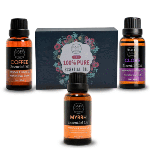 baff candle collection | coffee essential oil | clove essential oil | myrrh essential oil | pure & organic