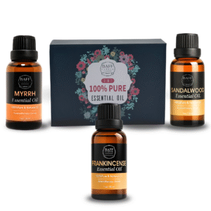 baff candle collection | sandalwood essential oil | frankincense essential oil | myrrh essential oil | pure & organic